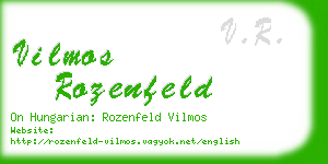 vilmos rozenfeld business card